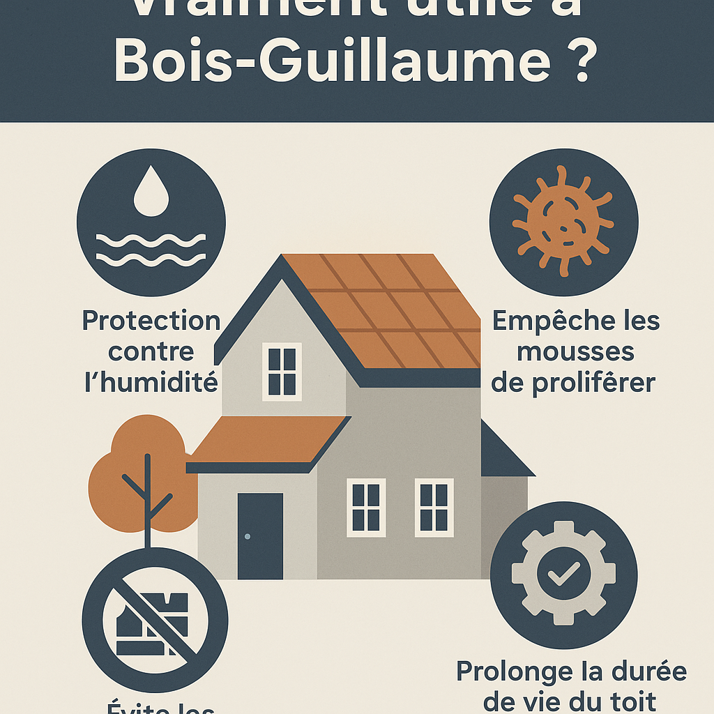 Infographie : Hydrofuge de toiture : vraiment utile à Bois-Guillaume ?