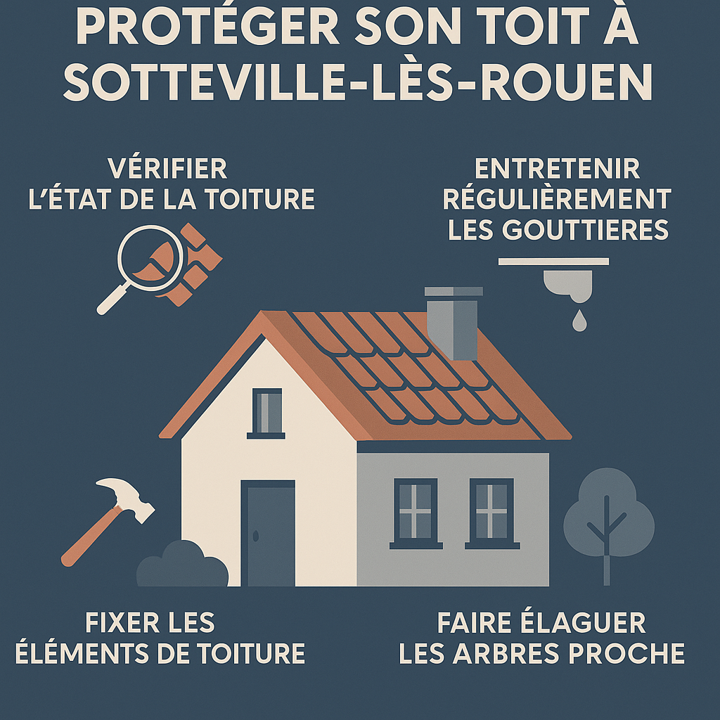 Infographie : Tempêtes normandes : protéger son toit à Sotteville-lès-Rouen