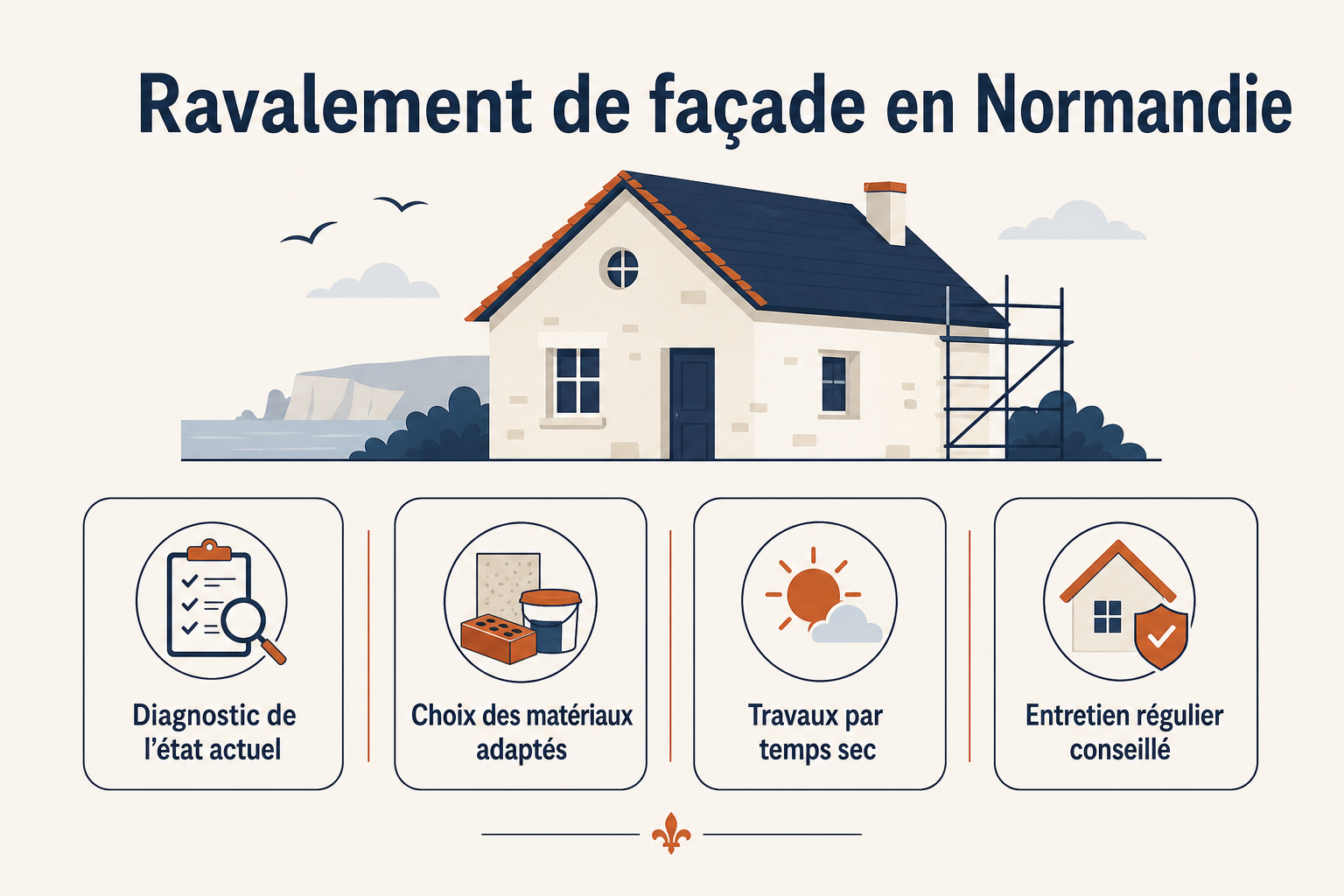 Infographie : Ravalement de façade en Normandie : ce qu'il faut savoir