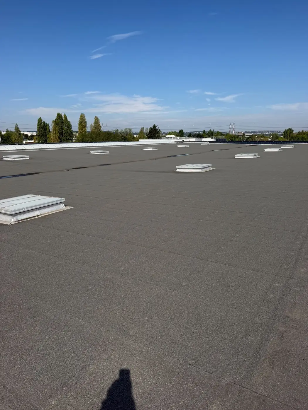 Entretien d'une toiture-terrasse en bitume autoprotégé
