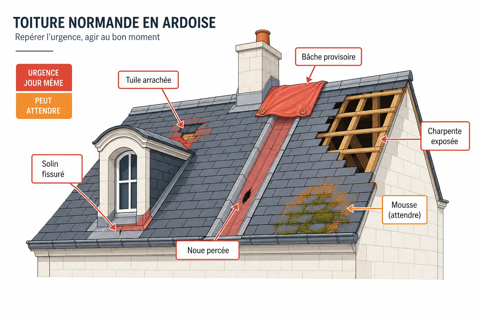 Urgence toiture : ce qu'un couvreur fait le jour même
